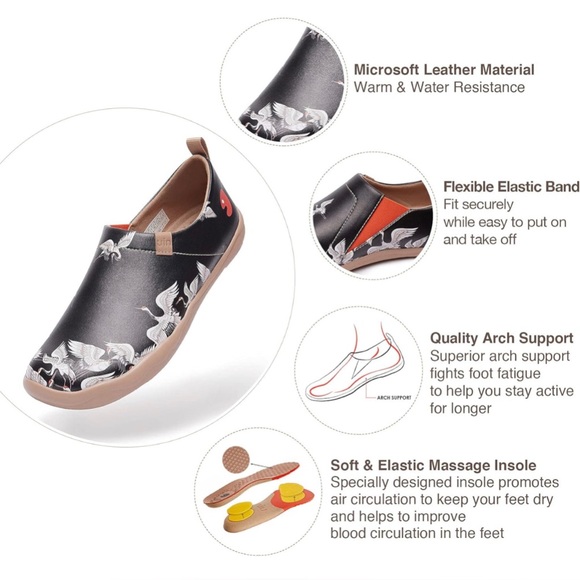 NWT UIN Women’s Comfortable Shoes PU/Crane In Dark/US8.5 - Picture 4 of 10